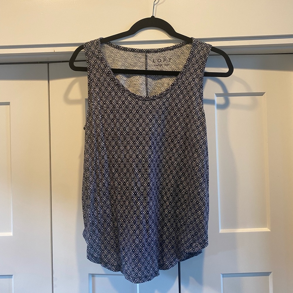 Anne Taylor Loft Navy Blue Tank